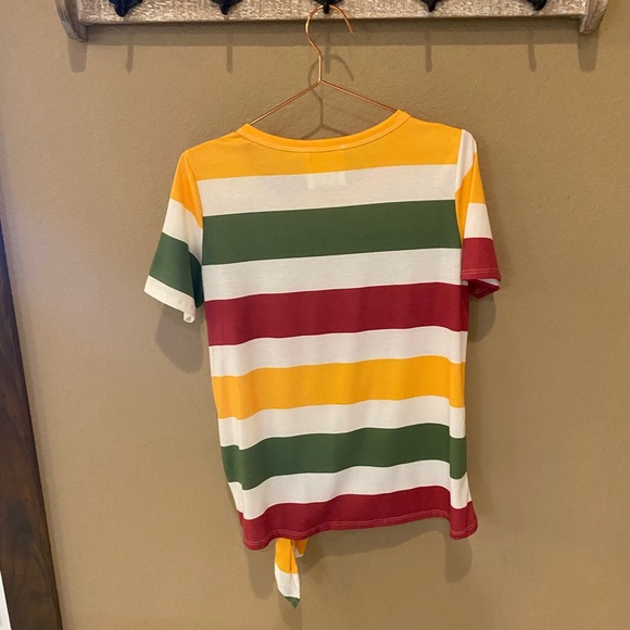 Like new Striped Knot Front tee - Picture 2 of 7